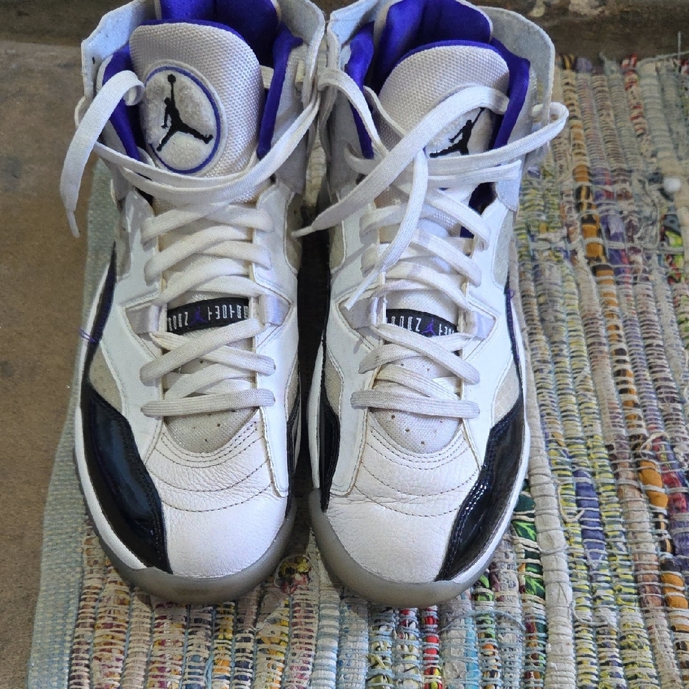 Air Jordan Sneakers in White and Purple
